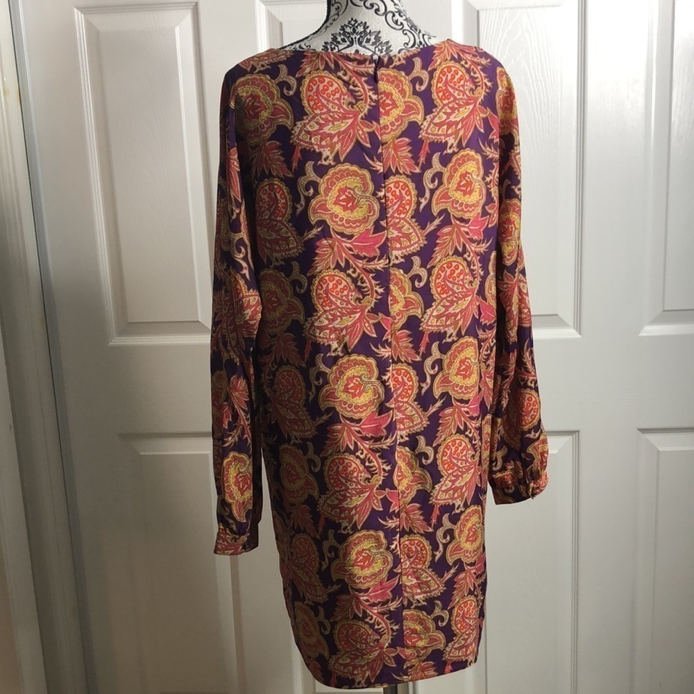 Loft Dress Paisley Print Long Sleeve Sheath‎ M - Picture 4 of 7